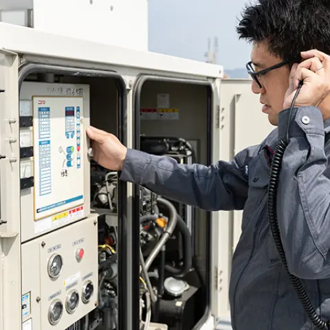 非常用発電機の作動点検